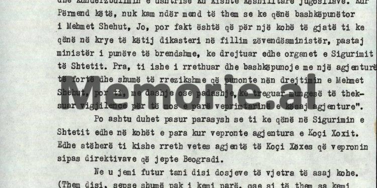 “Unë e thirra Kadrinë, por ai më tha: t’ja lëmë armikut Mehmet Shehu, atë cilësim që bëri për mua, duke më quajtur Jago dhe…”! / Debatet e Enveri në Byro, 8 tetor ‘82