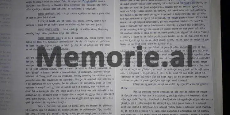 “Shoku Enver, në rrethin e Mirditës, vetëm në sektorin e Tregtisë, Dega e Brendshme kishte 30 bashkëpunëtorë të Sigurimit, të cilët janë…”/ Mbledhja e Byrosë, 10 shtator ‘83