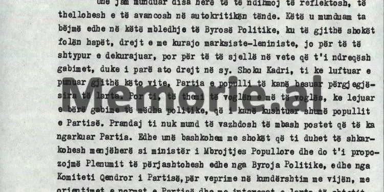 “Është përhapur lajmi kudo, sikur shoku Hysni, një ‘Hero i Popullit’ dhe luftëtar i lavdishëm, nuk ka vdekur nga kanceri, por e kanë eliminuar me urdhër të…”/ Debatet e Enverit në Byro, 8 tetor ‘82
