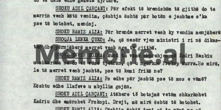 “Motivacioni zyrtar për shkarkimin e Kadriut, do jetë ‘mungesë vigjilence’, se po të themi del në pension, e kuptojnë njerëzit se si është puna dhe…”/ Porosia e Enverit në Byro, 8 tetor ‘82