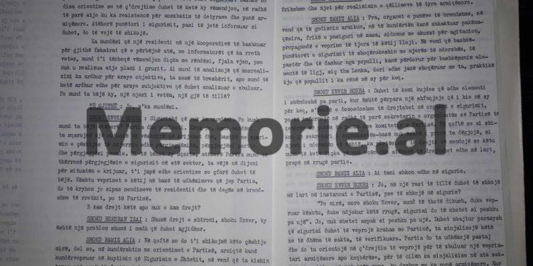 “Kadri Hazbiu me Feçorin, kishin vënë informatorë edhe në Komitetet Ekzekutive, me një fjalë, kishin vënë Sigurimin mbi Partinë dhe…”/ Akuzat e Enverit në Byro, 10 shtator ‘83