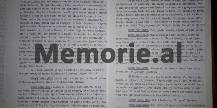 “Në ’81-in, kur ishin ngjarjet e Kosovës, Kadriu thirri shoqëruesin e Mehmetit, Aliun dhe i tha; i dëgjon se çfarë po bëhet atje, prandaj ti…”/ Akuzat e Ramiz Alisë në Byro, 12 shtator ‘83