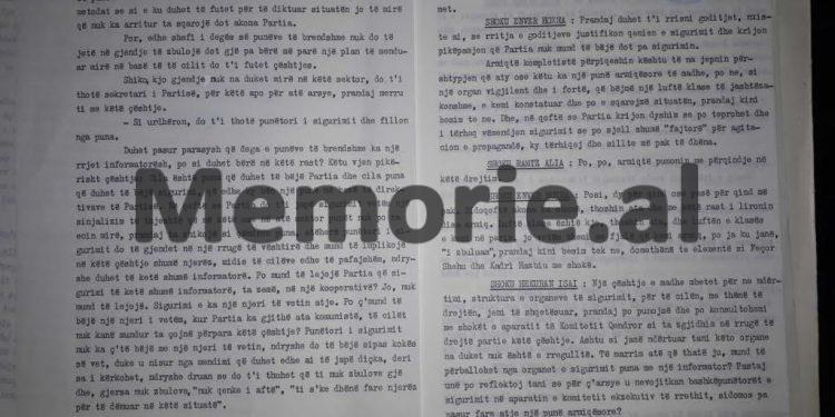 “Kadri Hazbiu me Feçorin, kishin vënë informatorë edhe në Komitetet Ekzekutive, me një fjalë, kishin vënë Sigurimin mbi Partinë dhe…”/ Akuzat e Enverit në Byro, 10 shtator ‘83