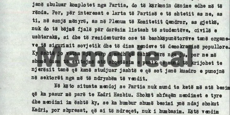 “Është përhapur lajmi kudo, sikur shoku Hysni, një ‘Hero i Popullit’ dhe luftëtar i lavdishëm, nuk ka vdekur nga kanceri, por e kanë eliminuar me urdhër të…”/ Debatet e Enverit në Byro, 8 tetor ‘82