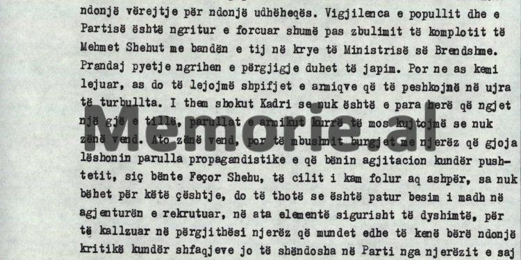 “Është përhapur lajmi kudo, sikur shoku Hysni, një ‘Hero i Popullit’ dhe luftëtar i lavdishëm, nuk ka vdekur nga kanceri, por e kanë eliminuar me urdhër të…”/ Debatet e Enverit në Byro, 8 tetor ‘82