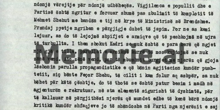 “Është përhapur lajmi kudo, sikur shoku Hysni, një ‘Hero i Popullit’ dhe luftëtar i lavdishëm, nuk ka vdekur nga kanceri, por e kanë eliminuar me urdhër të…”/ Debatet e Enverit në Byro, 8 tetor ‘82