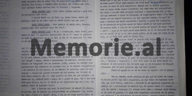 “Kadri Hazbiu me Feçorin, kishin vënë informatorë edhe në Komitetet Ekzekutive, me një fjalë, kishin vënë Sigurimin mbi Partinë dhe…”/ Akuzat e Enverit në Byro, 10 shtator ‘83