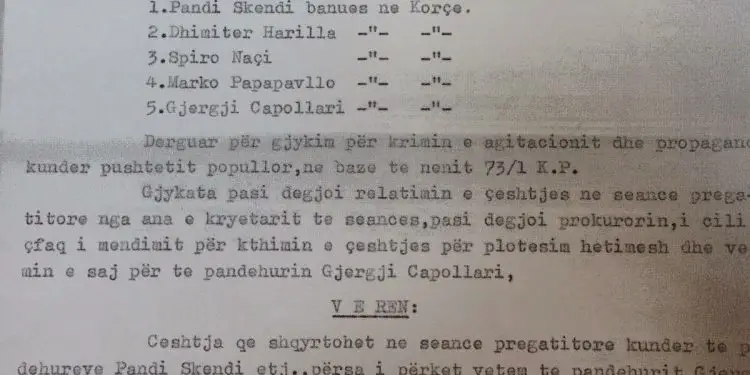 “Më arrestuan për ‘Kartën e të Drejtave të Njeriut’ që kisha në shtëpi, se më spiunoj, burri kushërirës së parë, bashkëpunëtor i Sigurimit dhe…”/ Dëshmia e rrallë e profesorit të matematikës nga Korça