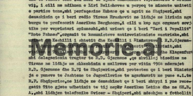 “Shtypi gjerman, shkruan se Shqipëria po ftohet me Kinën, pasi artikulli i ‘Zëri i Popullit’, e quajti Kenedin ‘Zoti President’ dhe çmoi veprën e tij…”/ Raporti sekret i ambasadorit Gaqo Nesho, shkurt ‘64