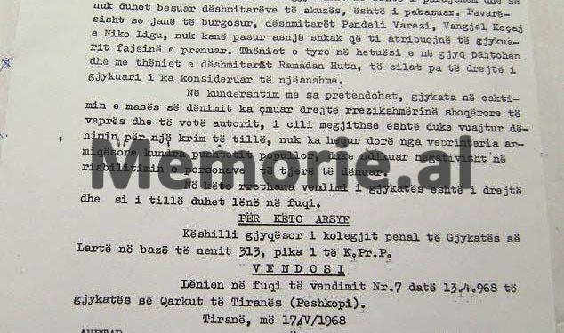 “Mbasi u kontrollua dhe u vizitua trupi i tij, u konstatua se ai ka…”/ Zbulohet proces-verbali i vdekjes së gjeneralit rebel të Sigurimit në burgun e Burrelit në ’75-ën, pasi akuzoi Enver Hoxhën
