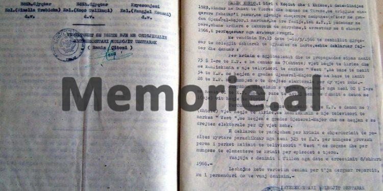 “Populli po vuan për bukën e gojës dhe kur të na sulmojë greku apo serbi, dilni ju dhe mbrojeni atdheun, se ne…”/ Zbulohet dosja e gjeneralit disident që, akuzoi Enver Hoxhën, në ’66-ën