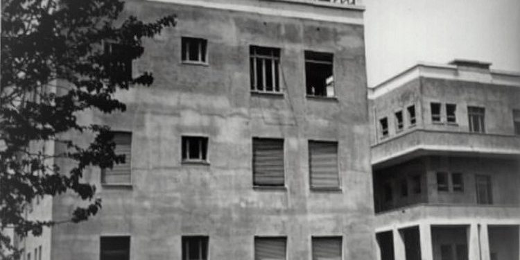 Pamje nga puna në ndërtim të Maternitetit të Tiranës dhe ambientet e brendshme në vitin 1940 – 1943