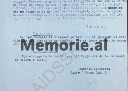 “Gjet Kadeli më tha, se daja i tij, kapiten i parë, i tregoi se gjeneral Gjin Marku, kaloi me veturën e tij pa targa në Mamurras, brenda kishte disa të arratisur…”/ Raporti i bashkëpunëtorit “Mbrehja”, tetor 1961