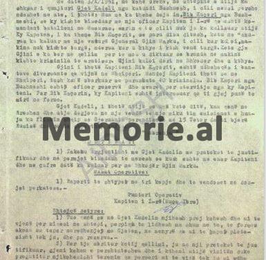 “Gjet Kadeli më tha, se daja i tij, kapiten i parë, i tregoi se gjeneral Gjin Marku, kaloi me veturën e tij pa targa në Mamurras, brenda kishte disa të arratisur…”/ Raporti i bashkëpunëtorit “Mbrehja”, tetor 1961