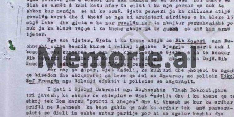 “Gjet Kadeli tha; mos u mërzit, se unë do arratisem me makinën e ambasadës belge, që do vij të më marrë në Mamurras dhe prej aty…”/ Raporti sekret i marsit  1967, nga B.p. “Manushaqja”