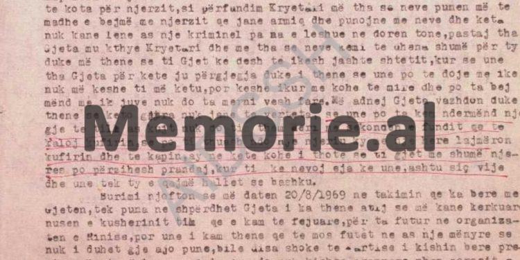 “Mua donin të më hiqnin me shtëpi nga Mamurrasi, por shkova në Tiranë, u takova me Gjolek Alinë dhe Mark Dodanin, të cilët më thanë se…”/ Raporti sekret i B.p. “Mbrehija”, Mamurras 1969