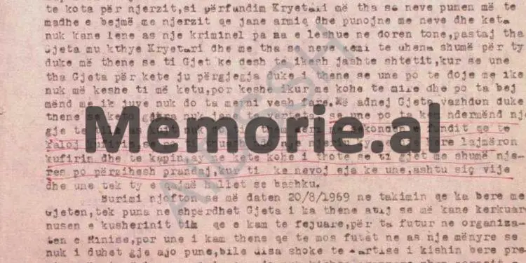 “Mua donin të më hiqnin me shtëpi nga Mamurrasi, por shkova në Tiranë, u takova me Gjolek Alinë dhe Mark Dodanin, të cilët më thanë se…”/ Raporti sekret i B.p. “Mbrehija”, Mamurras 1969