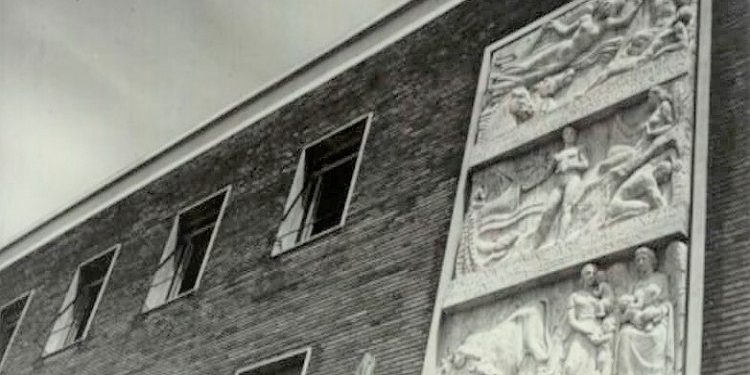 Pamje nga puna në ndërtim të Maternitetit të Tiranës dhe ambientet e brendshme në vitin 1940 – 1943