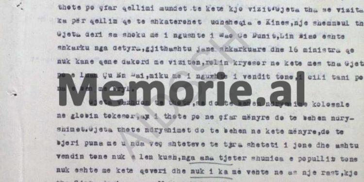 “Qëndroi afër, mëso lëvizjet e tij dhe futu thellë nëse bluan në kokë, të bëjë atentat shokut Enver, nëse ka armë…”/ Udhëzimi i kryetarit të Degës së Krujës, për survejimin e Gjet Kadelit