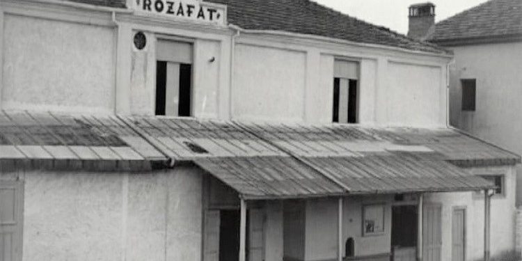 Pamje të brendshme dhe të jashtme të kinema “Rozafa” në Tiranë 1940