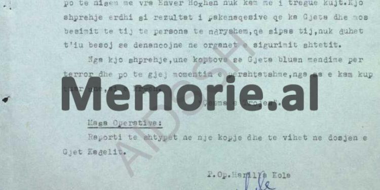 “Në vazhdim të bisedës, ai tha; për shpirt, udhëheqësin e partisë dhe kryeministrin, qysh nesër i vras, nuk i lë të gjallë dhe në vend të tyre…”/ Raporti sekret i B.p. të Sigurimit, “Çesma e Trojës”, Laç, 1973