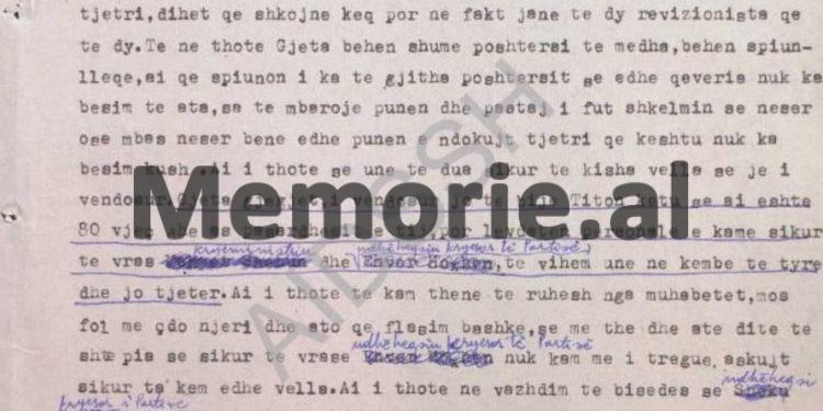 “Në vazhdim të bisedës, ai tha; për shpirt, udhëheqësin e partisë dhe kryeministrin, qysh nesër i vras, nuk i lë të gjallë dhe në vend të tyre…”/ Raporti sekret i B.p. të Sigurimit, “Çesma e Trojës”, Laç, 1973