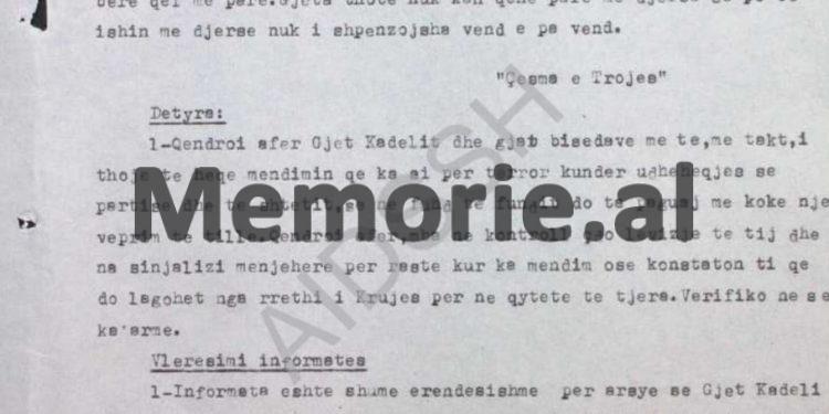 “Në vazhdim të bisedës, ai tha; për shpirt, udhëheqësin e partisë dhe kryeministrin, qysh nesër i vras, nuk i lë të gjallë dhe në vend të tyre…”/ Raporti sekret i B.p. të Sigurimit, “Çesma e Trojës”, Laç, 1973