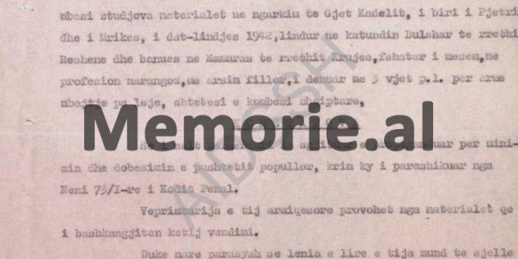 “Të merren masa shumë të rrepta që, pas arrestimit, Gjet Kadelin, të lidhur ta çojmë në shtëpi, për kontrollin e banesës së tij dhe…”/ Udhëzimi i kryetarit të Degës së Brendshme të Krujës, gusht 1972