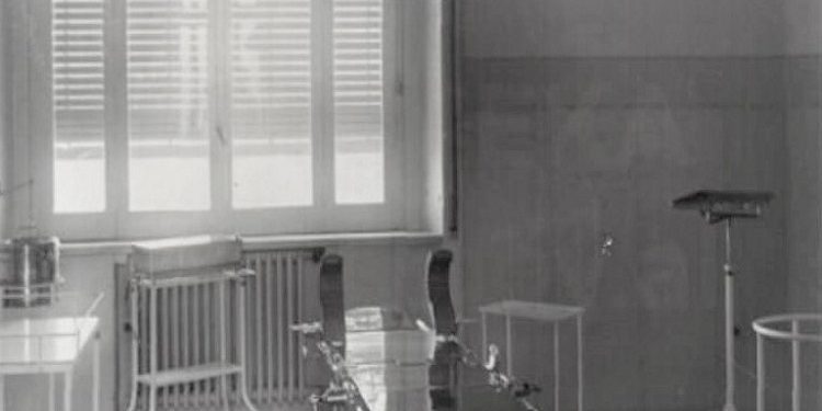 Pamje nga puna në ndërtim të Maternitetit të Tiranës dhe ambientet e brendshme në vitin 1940 – 1943