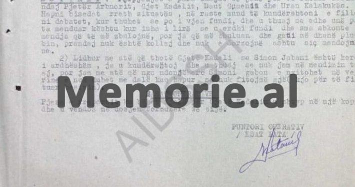 “Gjet Kadeli deklaron se, është armik i betuar i Partisë e pushtetit dhe bashkë me Pjetër Arbnorin, Daut Gumenin e Uran Kalakulën, ata…”/ Denoncimet e agjentit “Dardha”, në burgun e Burrelit, në ’75-ën