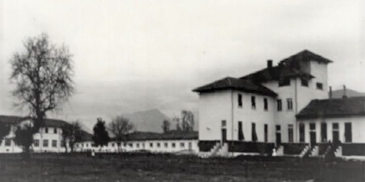 Momente nga puna për ndërtimin e Spitalit Civil në Tiranë, viti 1941