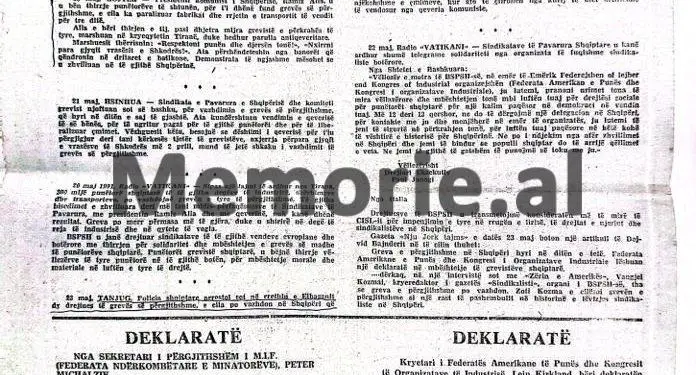 “Gjinushi and Abdi Baleta asked us to stop the hunger strike of the Trade Unions, surprisingly even Ambassador Ryerson agreed…”!/ the rare testimony of Tanush Mullet, protagonist and eyewitness