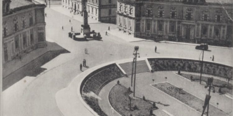 Fotografi të ndryshme nga ndërtimi i Ministrive në Tiranë, viti 1939