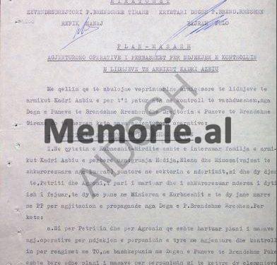 “Zbulimet e huaja do tentojnë rrëmbimin e Agron Hazbiut në Kurbnesh, për shkak të terrenit të thyer e të pyllëzuar, prandaj të merren masa të rrepta, për sigurimin e tij”/ Raporti sekret i Sigurimit nga Tirana