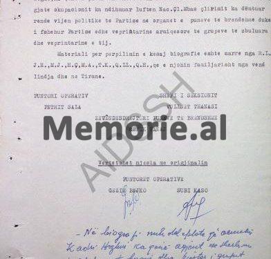 “Agron Hazbiu me disa shokë të ekipit ‘Dinamo’, si Çoçoli, Ben Vila etj., te shtëpia e tij, kanë bërë mbrëmje vallëzimi, me magnetofon e këngë të huaja dhe…”/ Raporti sekret i B.p. “Dinamo”, 10 tetor ‘82