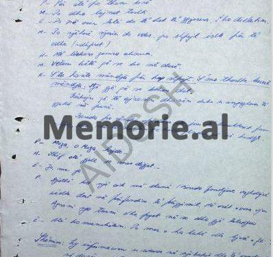 Relacioni i Sigurimit, se si u përgjuan bisedat e familjes së Kadri Hazbiut, në banesën e tyre në qytetin e Kurbneshit, më 11 prill 1985, ditën e vdekjes së Enver Hoxhës?!/ Dokumente sekrete