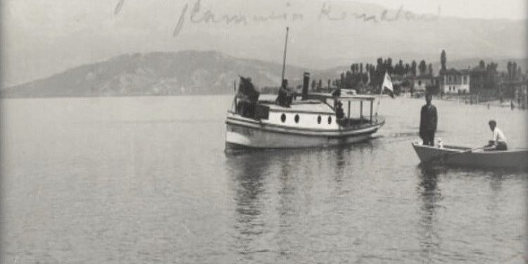 Fotografi me pamje nga qyteti i Pogradecit në vitet 1916-1940