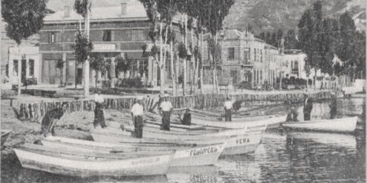 Fotografi me pamje nga qyteti i Pogradecit në vitet 1916-1940