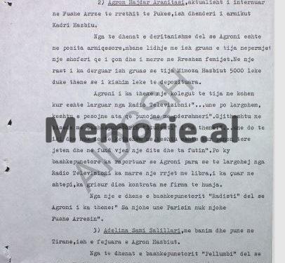 Në relacionin e Sigurimit mars 1987, ku thuhej se Agron Hazbiu, kishte folur për Enverin, Ramizin dhe Nexhmijen, Ramizi ka shkruar…! / Shënimi që do t’i merrte jetën, djalit të ish-ministrit