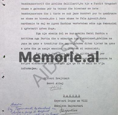 Në relacionin e Sigurimit mars 1987, ku thuhej se Agron Hazbiu, kishte folur për Enverin, Ramizin dhe Nexhmijen, Ramizi ka shkruar…! / Shënimi që do t’i merrte jetën, djalit të ish-ministrit