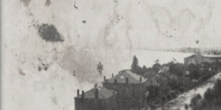 Fotografi me pamje nga qyteti i Pogradecit në vitet 1916-1940