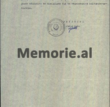 Dokumentet sekrete të ngjarjes së 20 marsit 1989, në konviktin e vajzave të Institutit të Arteve në Qytetin “Studenti”, që alarmoi udhëheqjen dhe u përjashtuan pesë studente nga shkolla