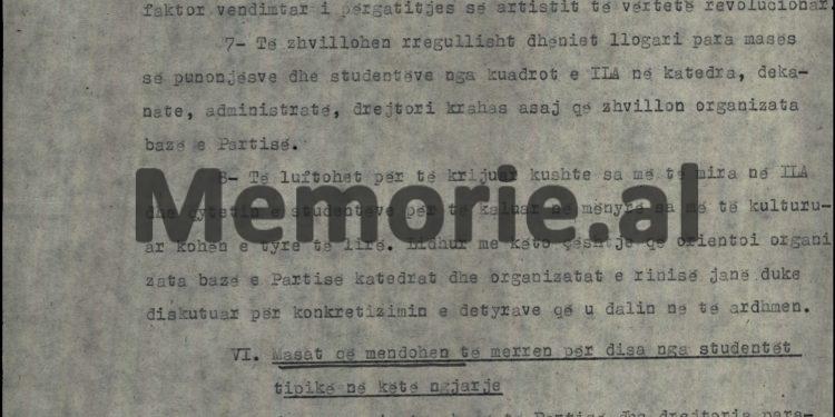 Relacioni sekret: “Studentët dolën në ballkon, duke kënduar me kitarë dy këngë dashurie sentimentale, me tekste të rëndomta ordinere dhe…”! / Ngjarja te konvikti i Institutit të Arteve, në ’89-ën