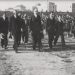 Photo from the parade of Mirash Ivanaj and other dignitaries in the field of Shallvares in a gymnastics activity of Tirana schools in 1932