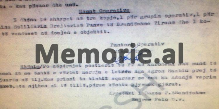 “Kur Luigj Gjini, i bërtiti; puno, se je mësuar me çokollata, Agroni i tha; ne vlonjatët, armikut, i digjnim shtëpinë, i vrisnim djemtë dhe…”/ Raporti i B.p. “Marteli”, Kurbnesh 1983
