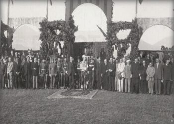 View from the military parades organized in Tirana with the participation of President Ahmet Zogu and the authorities of the time in 1926-1927