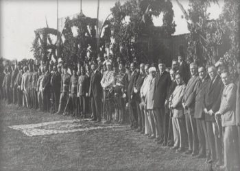 View from the military parades organized in Tirana with the participation of President Ahmet Zogu and the authorities of the time in 1926-1927