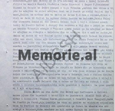 “Marrëdhëniet e shokut Halim Xhelo, me babën e tij, armik e agjent i imperializmit, kanë ardhur duke u trashur dhe Halimi, ka pasur një konsideracjon të çuditshëm për të…”!/ Letrat nga Dukati për Kadri Hazbiun