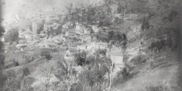 Fotografi të ndryshme me pamje të fshatit Dardhë të Korçës