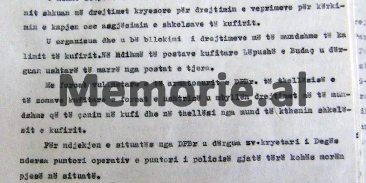 Relacioni sekret: “Si e vramë shkelësin e kufirit, Sokol Vreshti dhe kapëm të gjallë shokun e tij, Gjelosh Gega, pasi do të arratiseshin në Jugosllavi…”?! / Ngjarja e 2 tetorit ’86, në Vermosh